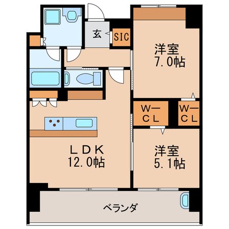 メルカーサ泉の物件間取画像